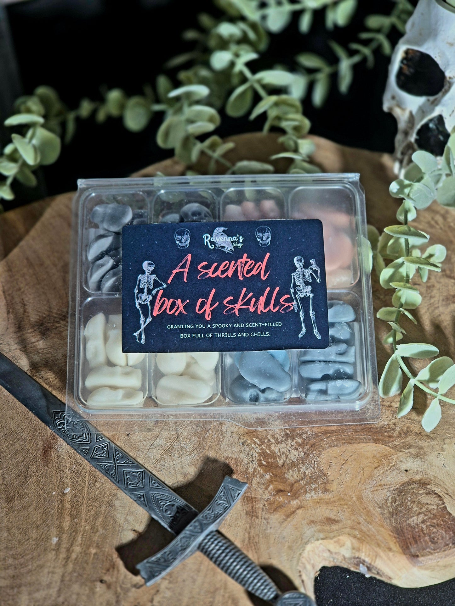 A box of skulls
